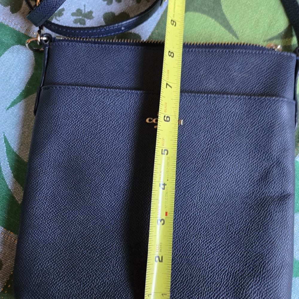 Coach Navy blue Leather Crossbody Bag with Gold Hardware - Picture 5 of 5